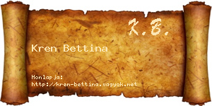 Kren Bettina névjegykártya